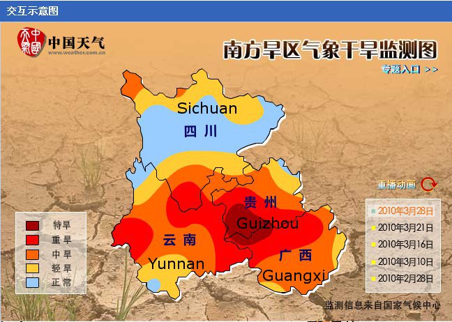 La sequía destroza el suroeste de China